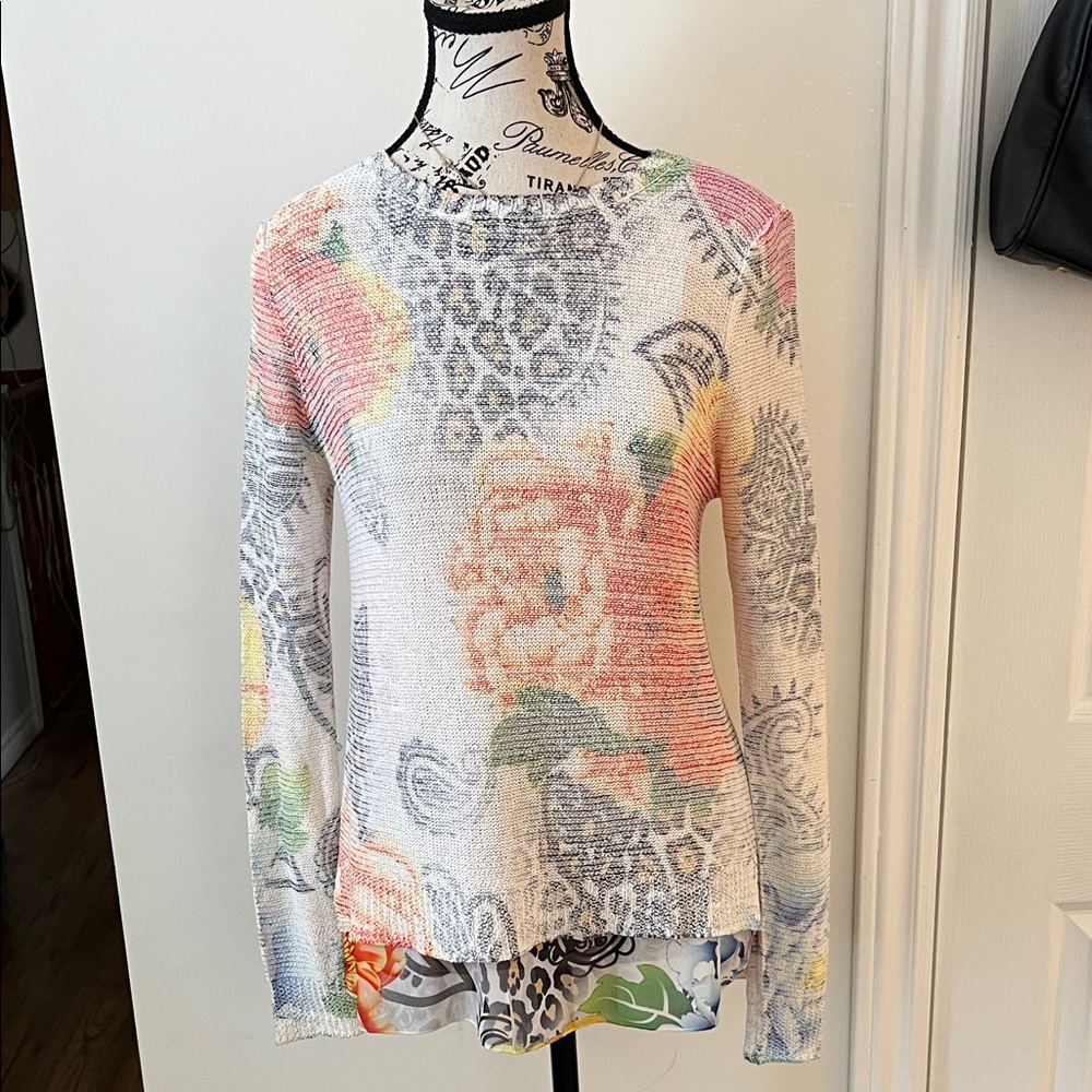 😃Sioni Multicolor Floral and Paisley Sweater